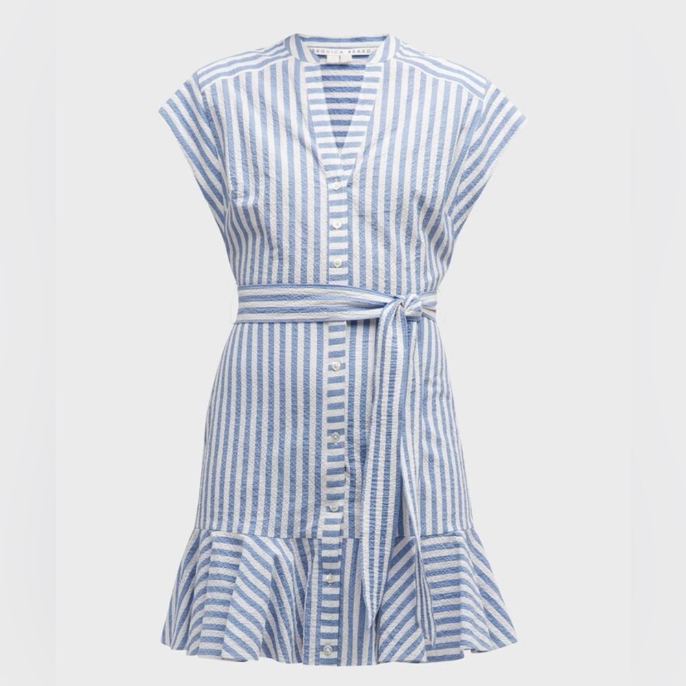 Avella Blue and White Striped Dress - Veronica Beard